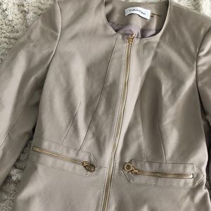 CALVIN KLEIN zip up blazer